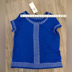 Rafaella Royal Blue Embroidered Women's Shorts